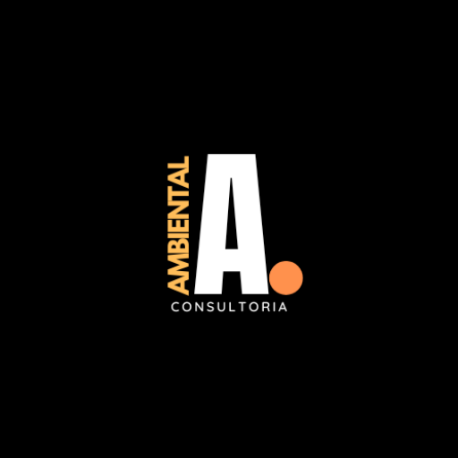 Letra A de ayra escrito ambiental na vertical e consultoria na horizontal